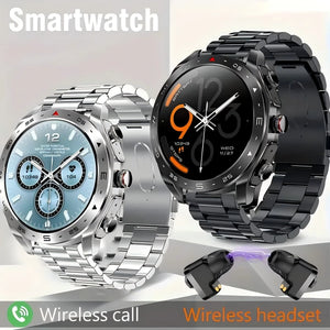 2024 New T95 Smart Watch TWS2 In 1 Bluetooth Earphones HIFI 9D Sound Quality With Built-In Speaker AI Voice Health Monitoring