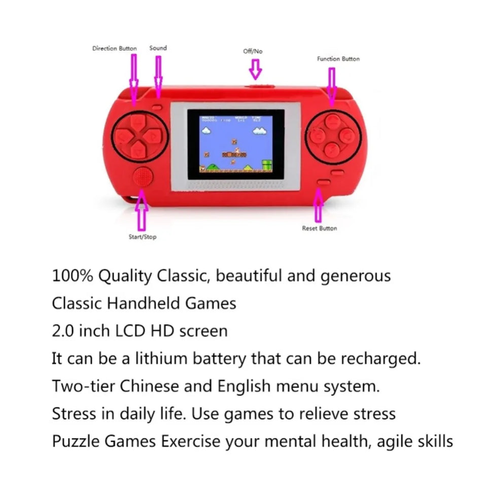 2 Inch Screen Child 502 Color Screen Display Handheld Game Consoles Game Player With 268 Different Games