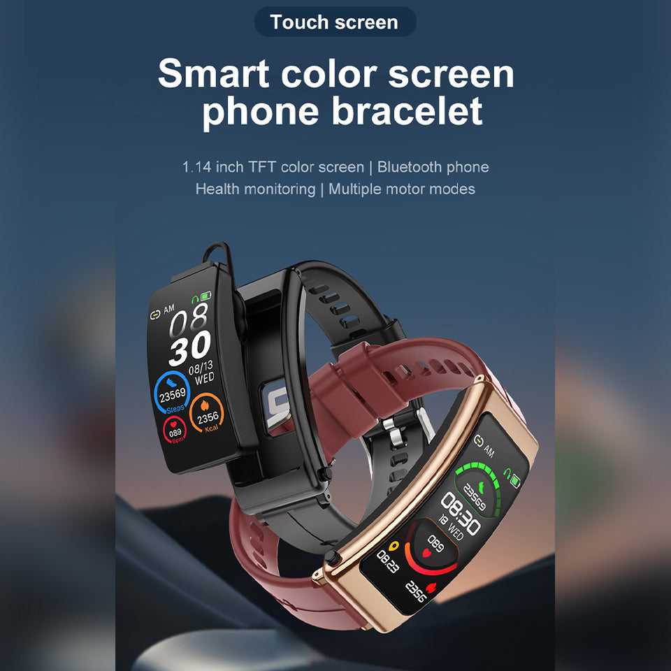 K13 Smart Watch With Bluetooth-compatible Earphone 2-in-1 Smart Smartwatch Pedometer Sports Bracelet