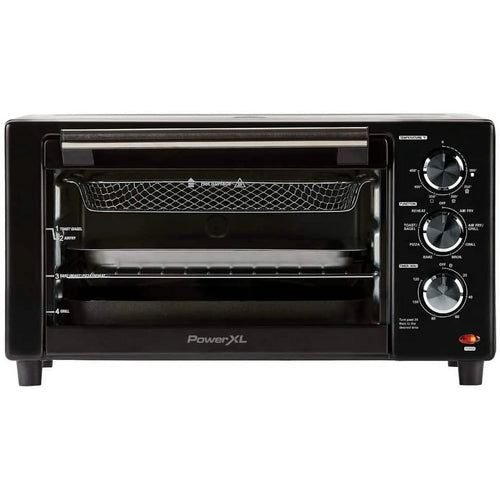 PowerXL 8-in-1 Air Fryer Grill, 12.5 x 10, Air Fryer, Black - Nonstick Grill Plate, Recipe Book