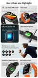 3ATM Waterproof AMOLED Bluetooth Call Smart Watch Men 600Mah Large Battery 100+ Sport GPS Fitness tracker Smartwatch Man 2024NEW