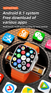 Original S9 Ultra Smart Watch 4G SIM Card Android 190 °Rotation Camera GPS WIFI APP Play Store Download Smartwatch Men Women