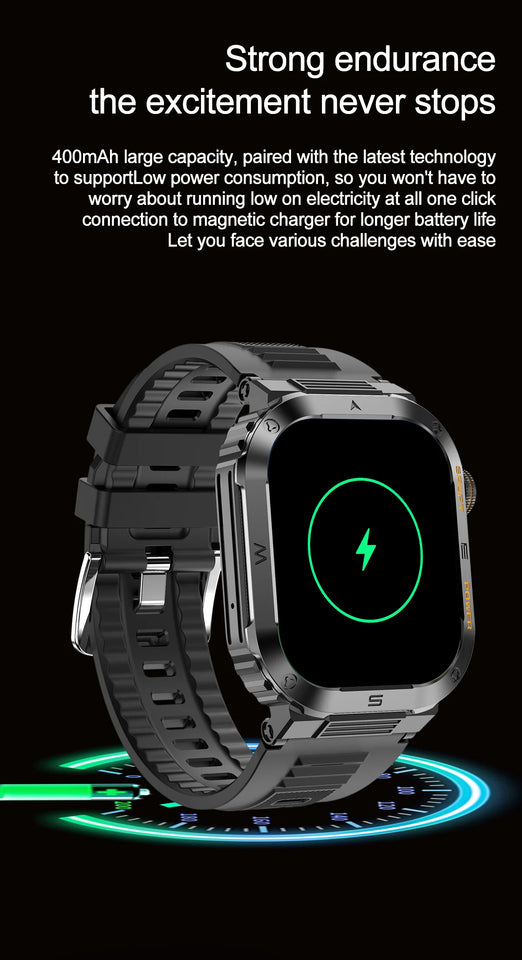 2023 New Full Touch Smart Watch Men For Android Xiaomi Blood Pressure Oxygen Fitness Watch 5 Atm Waterproof Military SmartWatch