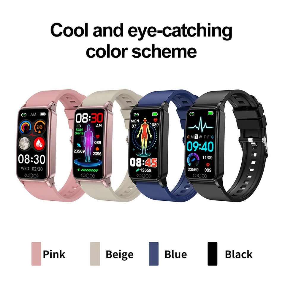TK71pro Smart Watches For Men Women 1.47" Screen Fitness Tracker Heart Rate Blood Glucose Monitor IP68 Waterproof Smartwatch