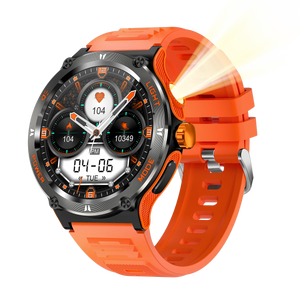 2024 new Smart Watch Men KT76 Sport Smart watches For Men Woman LED Flashlight Compass Bluetooth Call Heart Rate 3ATM Waterproof