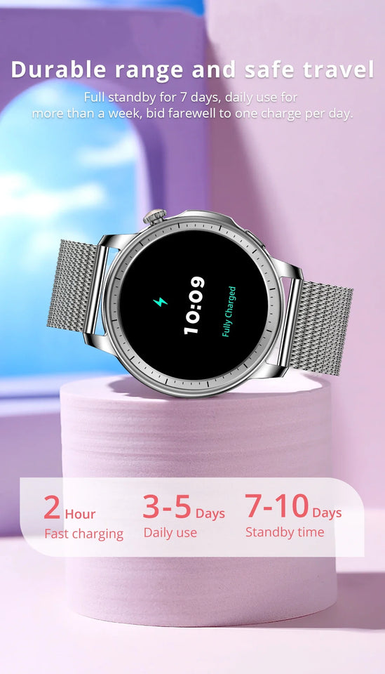 V65 Smartwatch Women 1.32 inch AMOLED Bluetooth Call Smart Watch Custom Dial Watches Heart Rate Tracker For Android iOS Watches