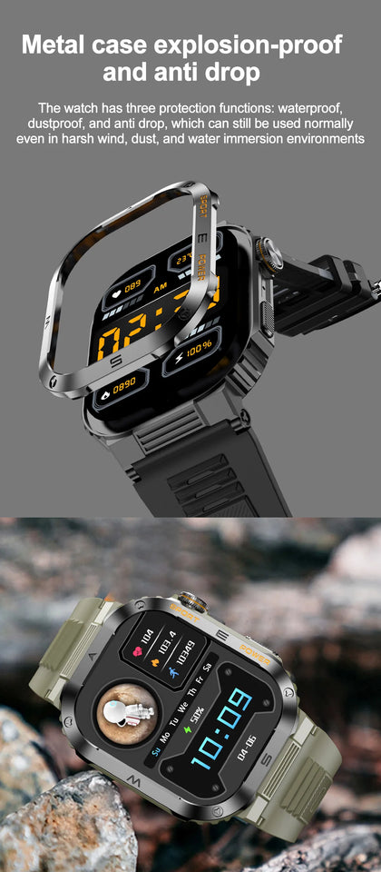 2023 New Full Touch Smart Watch Men For Android Xiaomi Blood Pressure Oxygen Fitness Watch 5 Atm Waterproof Military SmartWatch