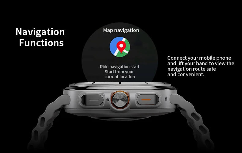 Zordai For Samsung Galaxy Watch Ultra GPS Track Smart Watch Men Amoled Always Display Body Temperature Clock BT Talk Smart Watch