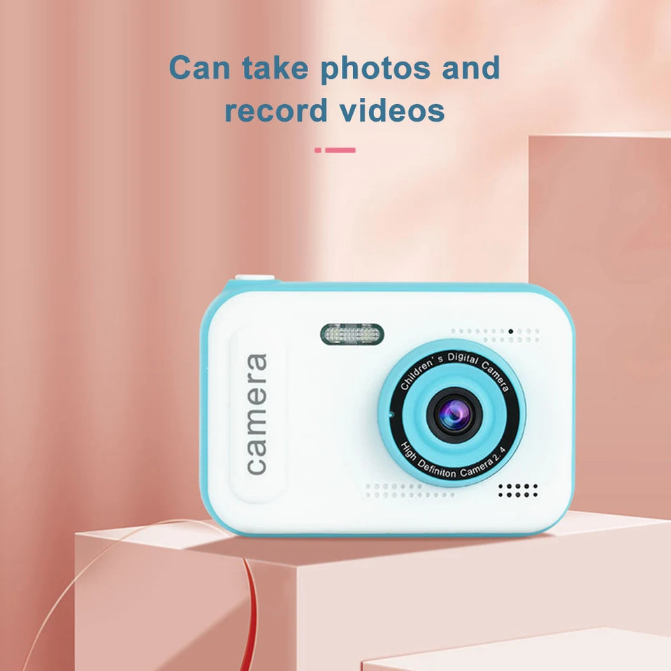 1080P Kids Digital Camera Dual Lens 2.4 Inch IPS Screen Interesting Games Birthday Christmas Gift for Boys Girls