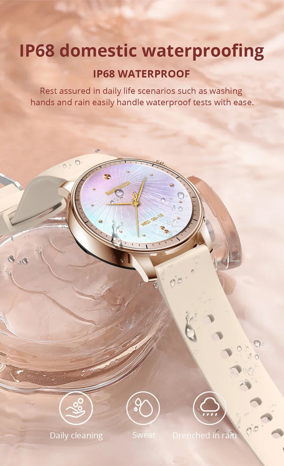 V65 Smartwatch Women 1.32 inch AMOLED Bluetooth Call Smart Watch Custom Dial Watches Heart Rate Tracker For Android iOS Watches