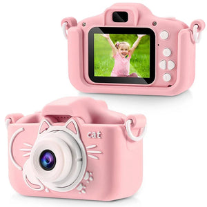 Kids Camera Toys 2 inch Screen HD Cartoon Kids Digital Camera Mini SLR Camera Cute Toy For Children Birthday Christmas Gifts