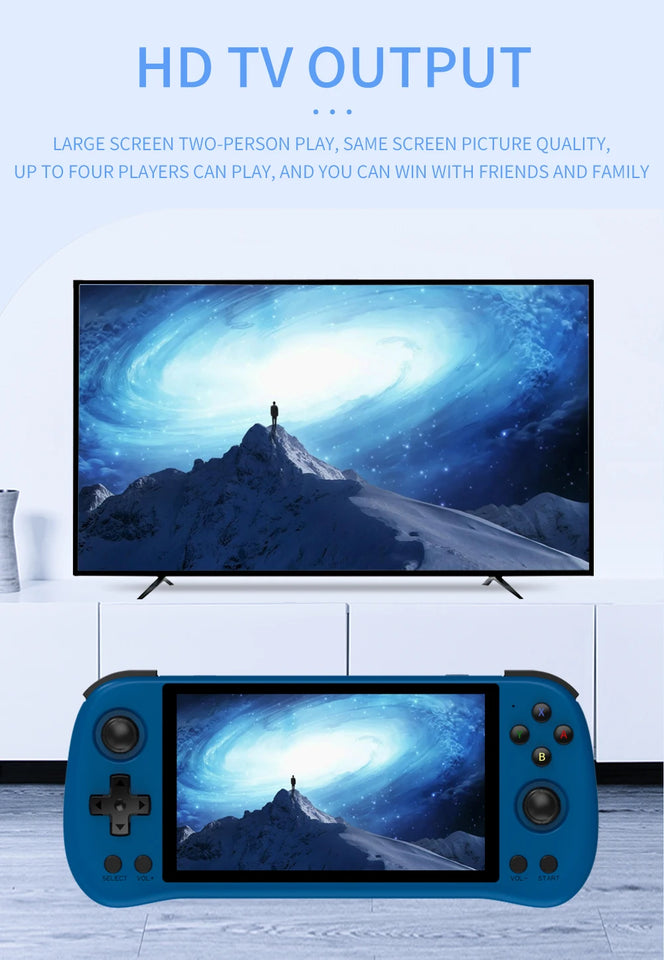 Gamehero POWKIDDY X55 5.5 INCH 1280*720 IPS Screen RK3566 Handheld Game Console Open-Source Retro Console Children's gifts