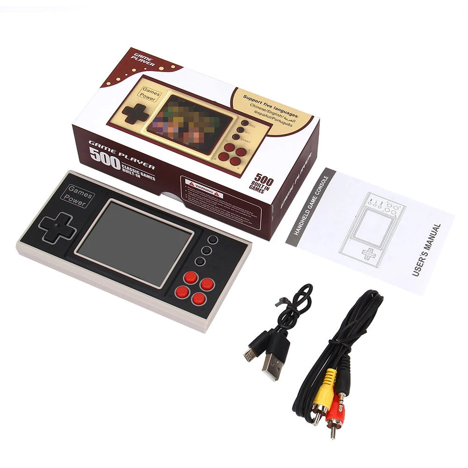 K30 Classic Retro Portable Mini Handheld Video Game Console 2.8 Inch Color LCD Kids Color Game Player Built-in 500 Games