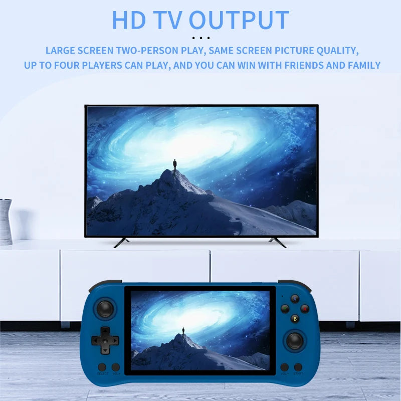 Gamehero POWKIDDY X55 5.5 INCH 1280*720 IPS Screen RK3566 Handheld Game Console Open-Source Retro Console Children's gifts