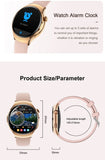 For Huawei IOS Xiaomi Gold Fashion Smart Watch Women GPS Sport Trajectory Heart Rate NFC Bluetooth Call Waterproof Smartwatches