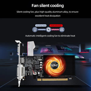GT730 4GB DDR3 128Bit/64Bit Gaming Video Card with HDMI VGA DVI Port PCI-E2.0 16X PC Graphics Card GT610 1/2GB GPU Display Cards