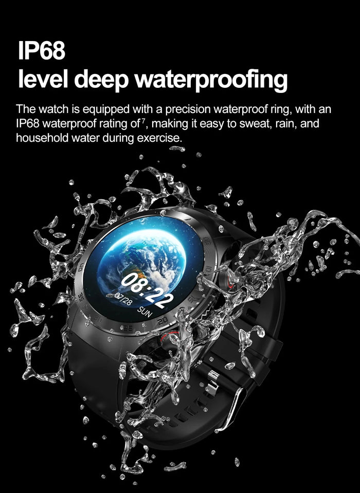 2024 New Non-invasive Blood glucose Smart Watch Blood pressure Blood lipids Uric acid AMOLED HD Screen Laser therapy Smartwatch