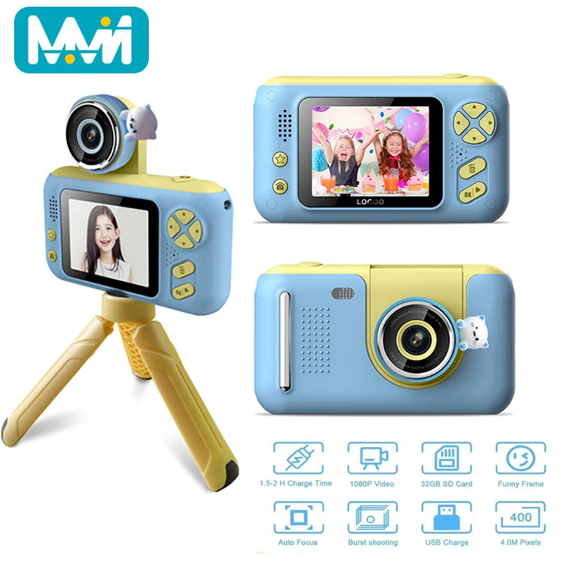 New Kids Camera 1080P Handheld 2.4 Inch HD Screen Childrens Digital Camera Video Recorder Toys for Kids Baby Girl Birthday Gift