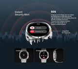 Zordai For Samsung Galaxy Watch Ultra GPS Track Smart Watch Men Amoled Always Display Body Temperature Clock BT Talk Smart Watch