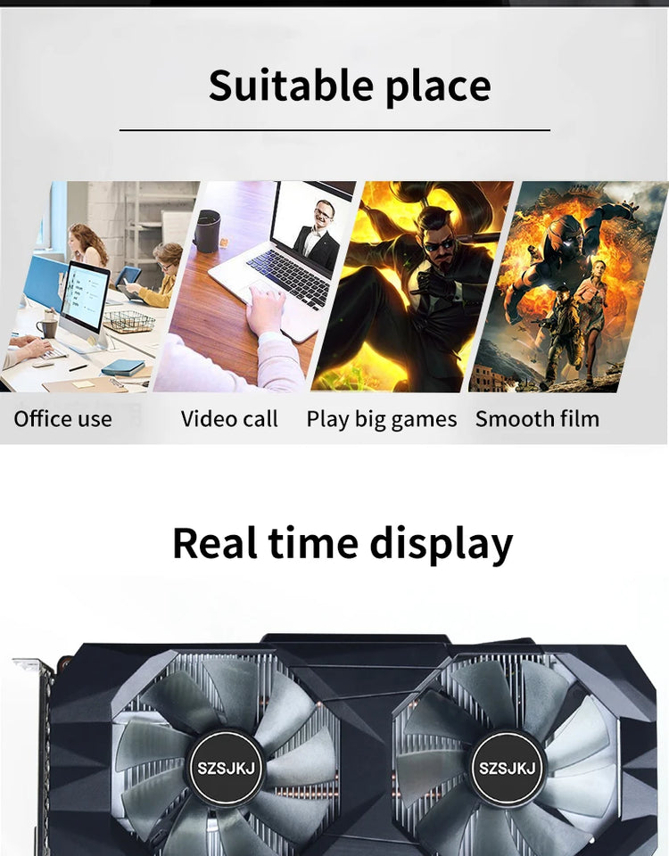GTX 1660 Super 6GB Graphics Card Support Gaming Desktop GTX 1660Super GPU GDDR6 192bit HDMI*1 PCI-E Video Card