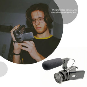 2024 New D100 1080P Video Camera Camcorder 16 X Digital Zoom Camera With Microphone Wide Angle Lens Digital Camera Recorder Set