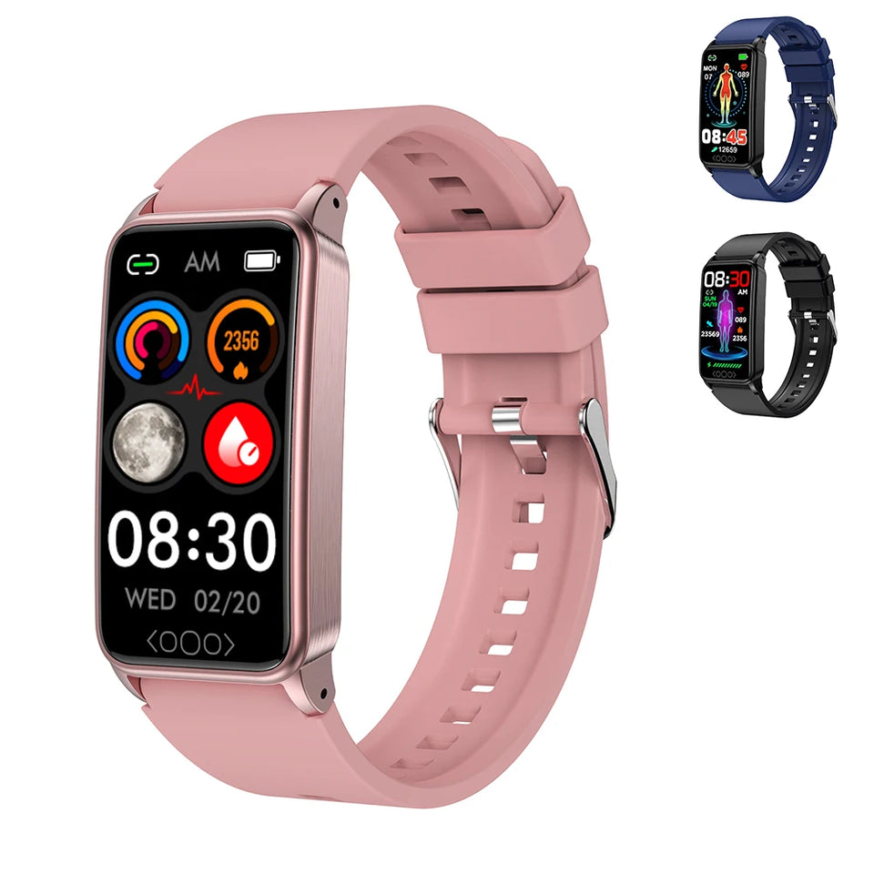 TK71pro Smart Watches For Men Women 1.47" Screen Fitness Tracker Heart Rate Blood Glucose Monitor IP68 Waterproof Smartwatch