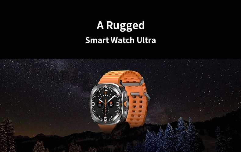 Zordai For Samsung Galaxy Watch Ultra GPS Track Smart Watch Men Amoled Always Display Body Temperature Clock BT Talk Smart Watch