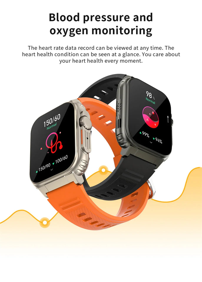3ATM Waterproof AMOLED Bluetooth Call Smart Watch Men 600Mah Large Battery 100+ Sport GPS Fitness tracker Smartwatch Man 2024NEW
