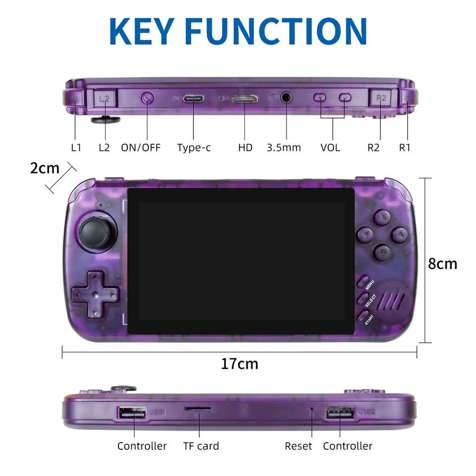 X39 Pro Handheld Game Console With 4000+ Games 4.5 Inch IPS Screen 3000mAh Rechargeable Battery Game Console Ideal Gift For Kids
