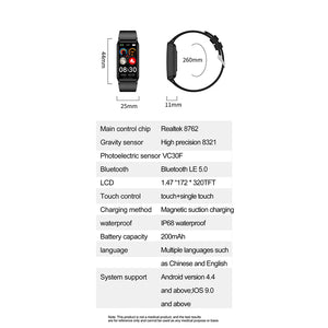 TK71pro Smart Watches For Men Women 1.47" Screen Fitness Tracker Heart Rate Blood Glucose Monitor IP68 Waterproof Smartwatch