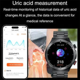2024 New Non-invasive Blood glucose Smart Watch Blood pressure Blood lipids Uric acid AMOLED HD Screen Laser therapy Smartwatch