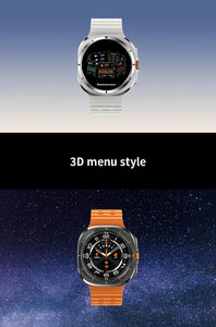 Zordai For Samsung Galaxy Watch Ultra GPS Track Smart Watch Men Amoled Always Display Body Temperature Clock BT Talk Smart Watch