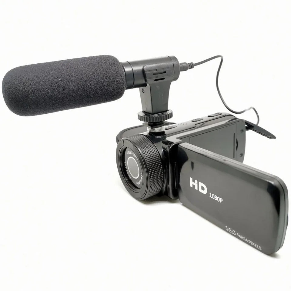2024 New D100 1080P Video Camera Camcorder 16 X Digital Zoom Camera With Microphone Wide Angle Lens Digital Camera Recorder Set