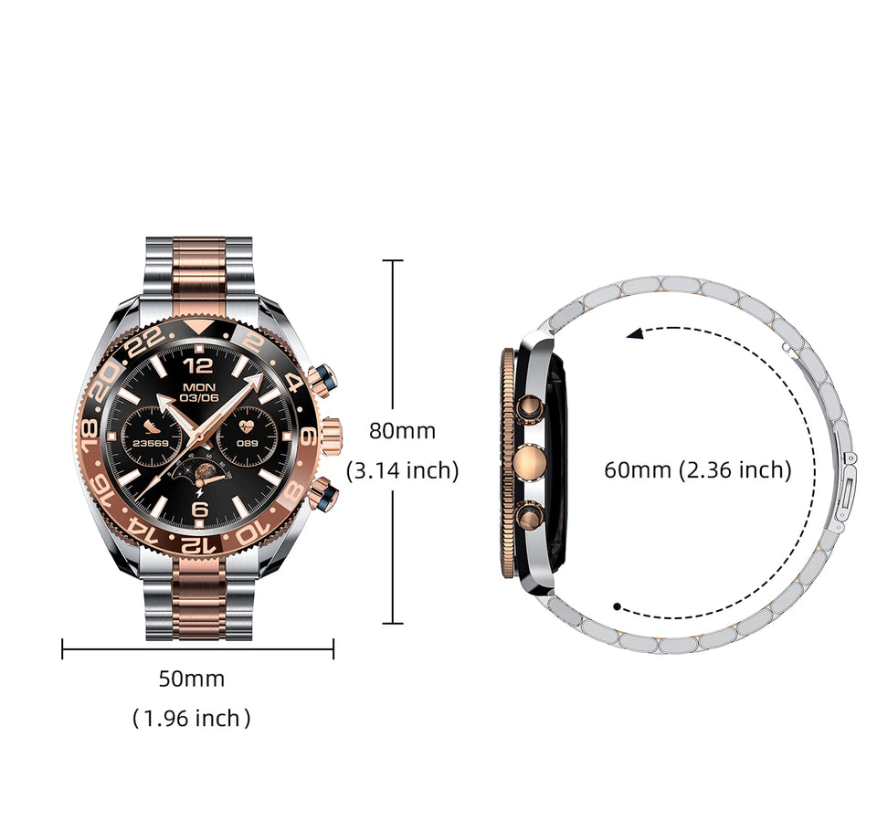 Aiweile AW35 High-end Luxury Man Watch Smart Watch Waterproof Bluetooth Call Digital Sport Business Original pk gts 3 vibe 7 pro