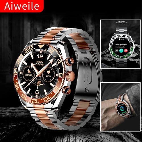 Aiweile AW35 High-end Luxury Man Watch Smart Watch Waterproof Bluetooth Call Digital Sport Business Original pk gts 3 vibe 7 pro