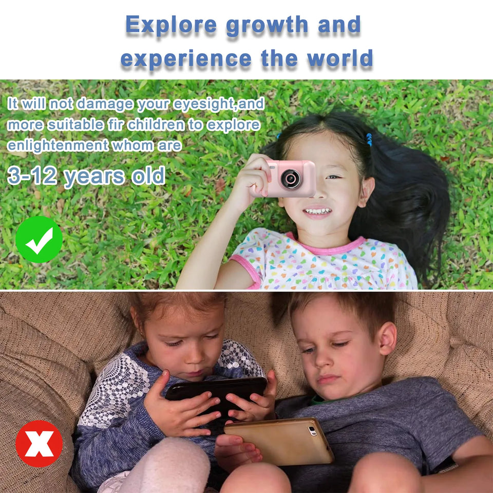 New Kids Camera 1080P Handheld 2.4 Inch HD Screen Childrens Digital Camera Video Recorder Toys for Kids Baby Girl Birthday Gift