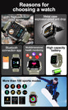 2023 New Full Touch Smart Watch Men For Android Xiaomi Blood Pressure Oxygen Fitness Watch 5 Atm Waterproof Military SmartWatch