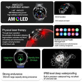 2024 New Non-invasive Blood glucose Smart Watch Blood pressure Blood lipids Uric acid AMOLED HD Screen Laser therapy Smartwatch