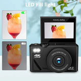 64MP Digital Photo Camera for Photography 4K Video Vlog Camcorder YouTube Webcam Cameras 18X Digital Zoom Camera 3" Flip Screen