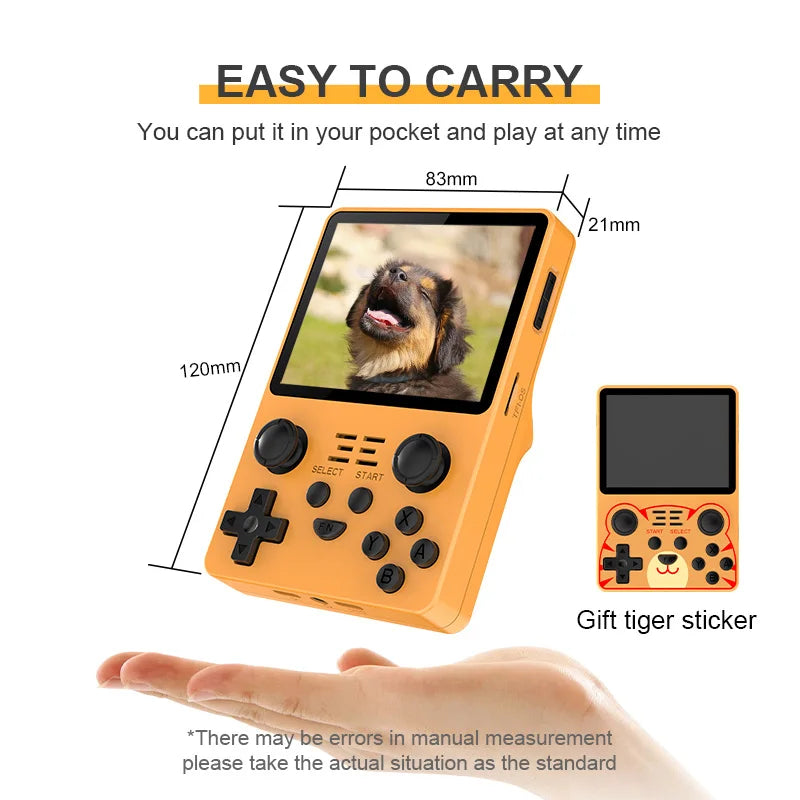 RGB20S Retro Handheld Game Console Open Source System 3.5inch IPS Screen Video Game Console With 16GB Card Add 32/64/128GB