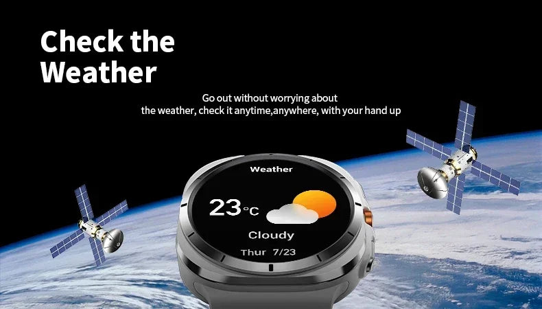 2024 New Watch Ultra GPS Track Smart Watch Men AMOLED Body Temperature Clock Sport Bluetooth Call Smart Watch For Samsung Galaxy