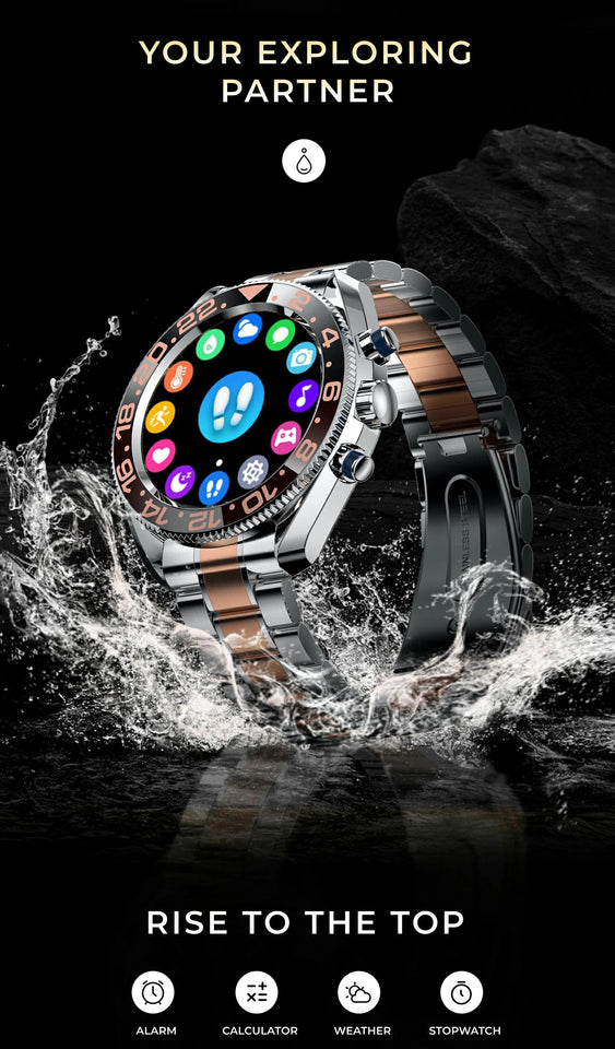 Aiweile AW35 High-end Luxury Man Watch Smart Watch Waterproof Bluetooth Call Digital Sport Business Original pk gts 3 vibe 7 pro