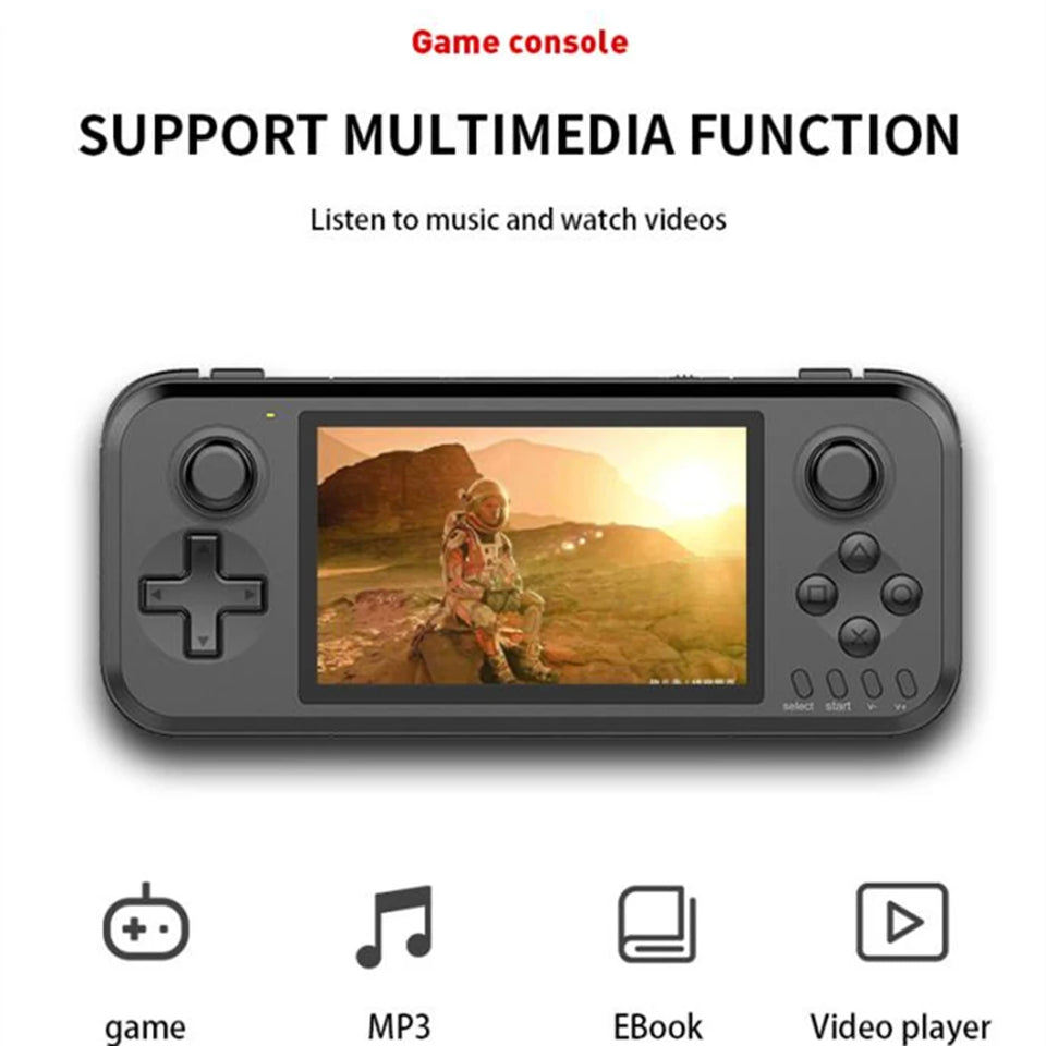 Quad Core 4 Inch Mobile Handheld Retro Game Console 32/64GB with 6000 Free Games for Ps1/Mame/Cps/Snes