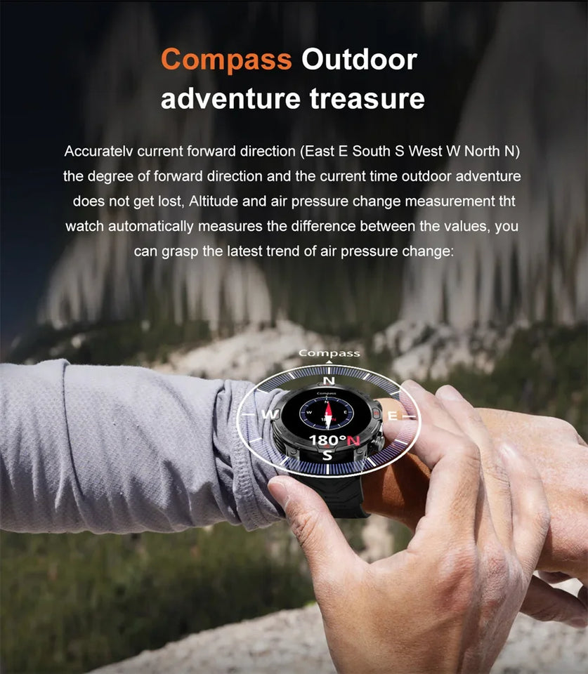 2024New For Huawei Xiaomi GPS Motion Trajectory Smart Watch Men Ultra HD AMOLED Screen Large Battery Bluetooth Call SmartWatches