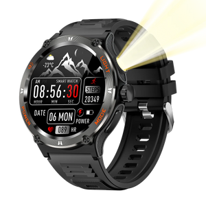2024 new Smart Watch Men KT76 Sport Smart watches For Men Woman LED Flashlight Compass Bluetooth Call Heart Rate 3ATM Waterproof