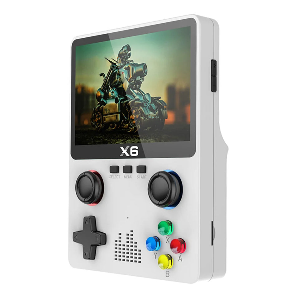 2024 New X6 3.5Inch IPS Screen Handheld Game Player Dual Joystick 11 Simulators GBA Video Game Console for Kids Gifts