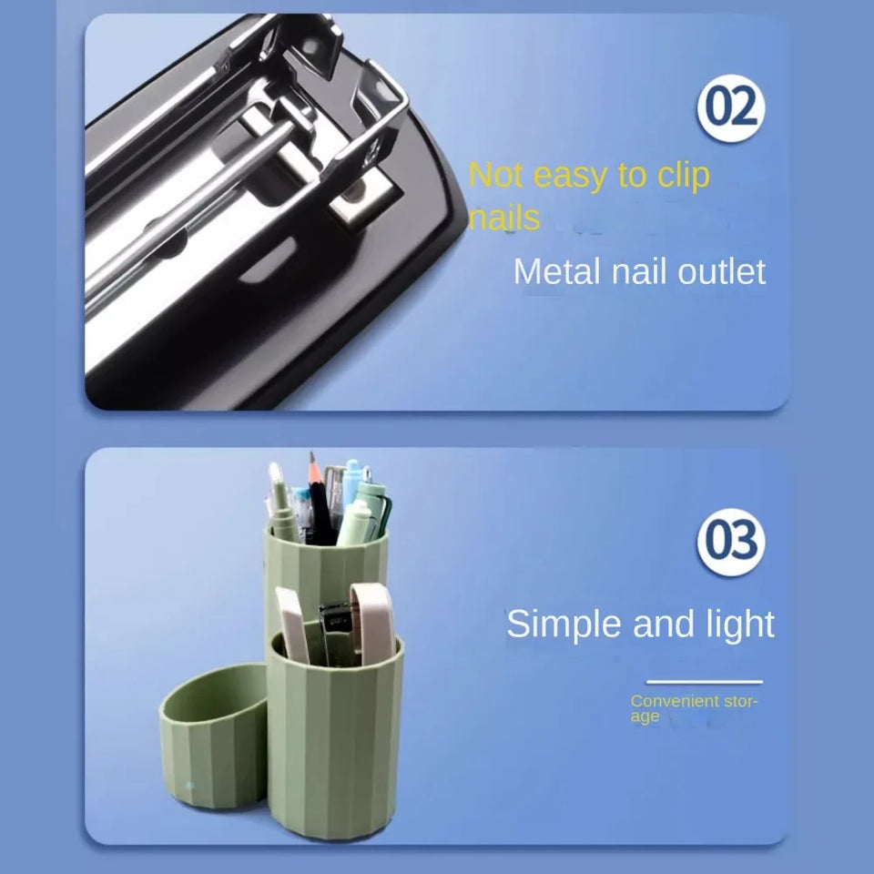Hand Tools Labor-Saving Stapler Portable Stapling Tools Staplers for Desk Metal Grey/Black Paper Stapling Machine