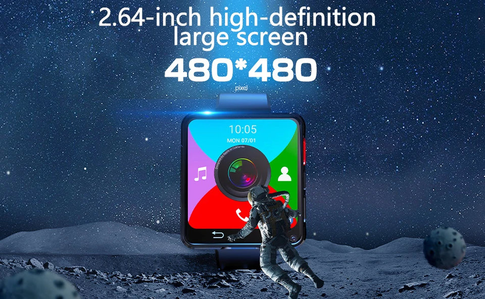 New S998 4G Smart Watch Android 11.0 OS 2.64inch Large Screen 24h Continuous Heart Rate Sleep Monitor Game Waterproof Smartwatch
