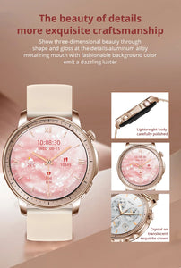 V65 Smartwatch Women 1.32 inch AMOLED Bluetooth Call Smart Watch Custom Dial Watches Heart Rate Tracker For Android iOS Watches