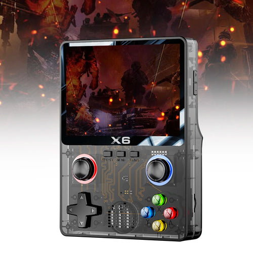 X6 Portable Video Game Console 2000mAh 3.5 Inch IPS Screen 8000 Games Built in 11 Emulators Support Double Player Children Gifts